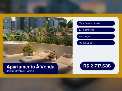 Apartamento com 3 Quartos à venda, 205m² no Jardim Camburi, Vitória