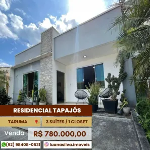 Casa de Condomínio com 3 Quartos à venda, 250m² no Tarumã, Manaus