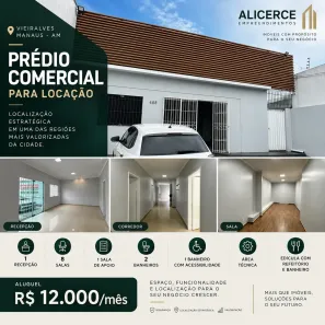 Prédio Comercial para alugar, 220m² no Adrianópolis, Manaus