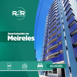 Apartamento com 3 Quartos para alugar, 120m² no Meireles, Fortaleza