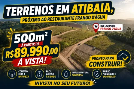 Lote/Terreno à venda, 500m² no Usina, Atibaia