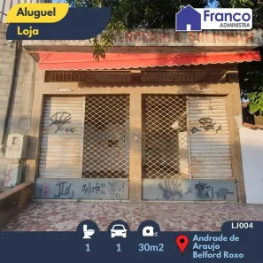Ponto Comercial para alugar, 30m² no Andrade Araujo, Belford Roxo