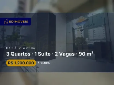 Apartamento com 3 Quartos à venda, 90m² no Itapuã, Vila Velha
