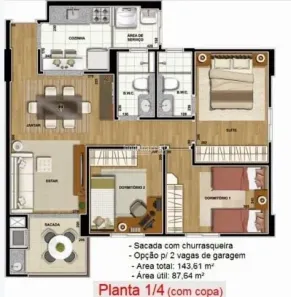 Apartamento com 3 Quartos à venda, 88m² no Centro, Londrina