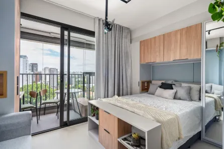 Apartamento com 1 Quarto para alugar, 27m² no Brooklin Paulista, São Paulo