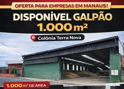 Galpão/Depósito/Armazém com 1 Quarto para alugar, 1000m² no Colônia Terra Nova, Manaus