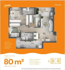 Apartamento com 3 Quartos à venda, 80m² no Terra Bonita, Londrina