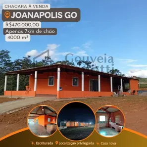 Fazenda/Sítio com 3 Quartos à venda, 4000m² no Joanápolis, Anápolis