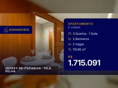 Apartamento com 3 Quartos à venda, 110m² no Jockey de Itaparica, Vila Velha