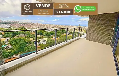Apartamento com 3 Quartos à venda, 107m² no Horto Florestal, Salvador