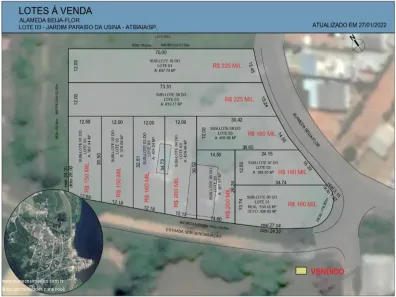 Lote/Terreno à venda, 360m² no Jardim Paraíso da Usina, Atibaia