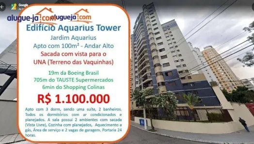 Apartamento com 3 Quartos à venda, 100m² no Parque Residencial Aquarius, São José dos Campos