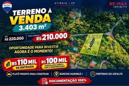 Lote/Terreno à venda, 3403m² no Portão, Atibaia