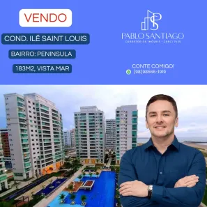 Apartamento com 3 Quartos à venda, 183m² no Ponta D'Areia, São Luís