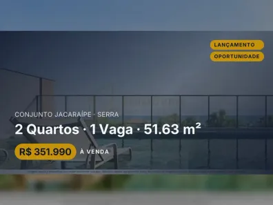 Apartamento com 2 Quartos à venda, 51m² no Conjunto Jacaraípe, Serra