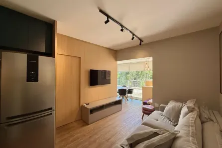 Apartamento com 1 Quarto para alugar, 43m² no Cidade Monções, São Paulo