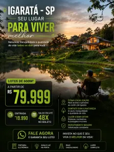 Lote/Terreno à venda, 600m² no Centro, Igaratá