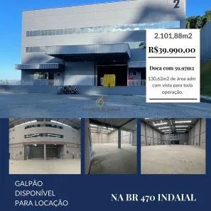 Galpão/Depósito/Armazém para alugar, 2102m² no Encano do Norte, Indaial