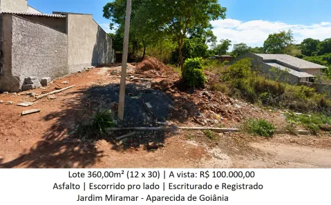 Lote/Terreno à venda, 360m² no Jardim Miramar, Aparecida de Goiânia