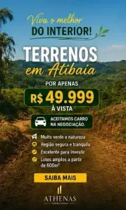 Lote/Terreno à venda, 600m² no Centro, Atibaia