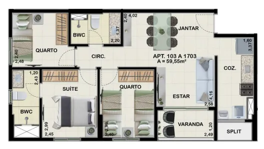 Apartamento com 3 Quartos à venda, 61m² no Madalena, Recife