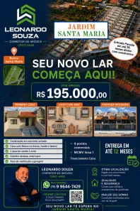 Casa com 2 Quartos à venda, 62m² no Santa Maria, Aracaju