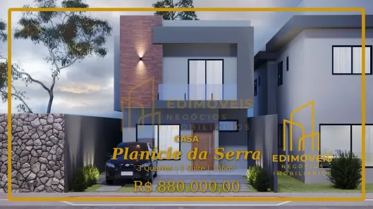 Casa com 3 Quartos à venda, 136m² no Planície da Serra, Serra