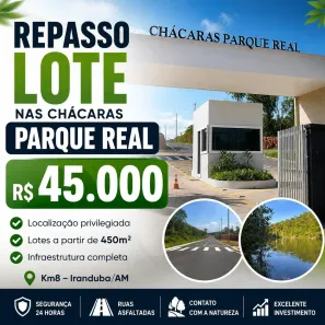 Lote/Terreno à venda, 450m² no , Iranduba