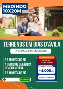 Lote/Terreno à venda, 200m² no Centro, Dias d'Ávila