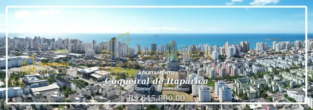 Apartamento com 2 Quartos à venda, 54m² no Coqueiral de Itaparica, Vila Velha
