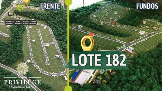 Lote/Terreno à venda, 445m² no Ponta Aguda, Blumenau