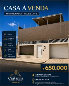 Casa com 4 Quartos à venda, 350m² no Maranguape I, Paulista