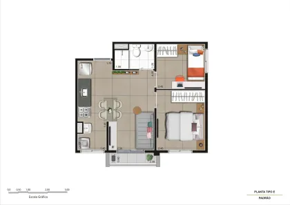 Apartamento com 2 Quartos à venda, 38m² no Centro, São Paulo