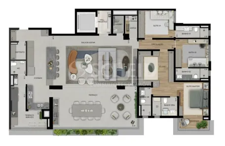 Apartamento com 3 Quartos à venda, 258m² no Santo Amaro, São Paulo