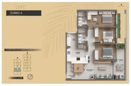Apartamento com 3 Quartos à venda, 102m² no Cacupé, Florianópolis