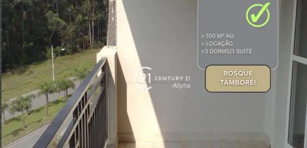 Apartamento com 3 Quartos para alugar, 101m² no Tamboré, Santana de Parnaíba
