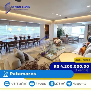 Apartamento com 4 Quartos à venda, 276m² no Patamares, Salvador