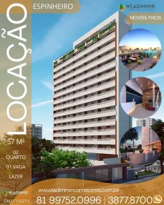 Apartamento com 2 Quartos para alugar, 57m² no Espinheiro, Recife