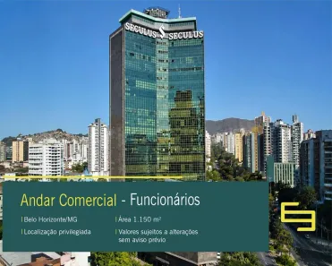 Imóvel Comercial para alugar, 1150m² no Funcionários, Belo Horizonte