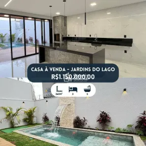 Casa com 3 Quartos à venda, 236m² no Residencial Jardins do Lago, Anápolis