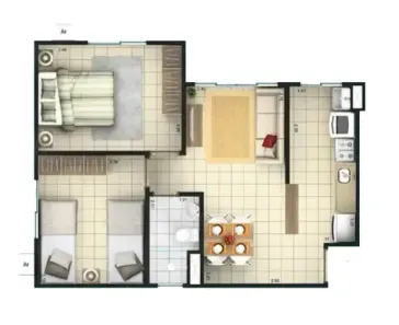 Apartamento com 2 Quartos à venda, 41m² no Santa Etelvina, Manaus