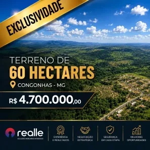 Lote/Terreno à venda, 620000m² no Lobo Leite, Congonhas