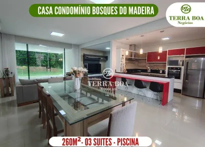 Casa de Condomínio com 3 Quartos à venda, 260m² no Triângulo, Porto Velho