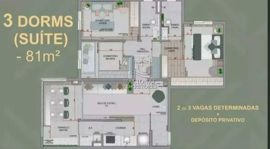 Apartamento com 3 Quartos à venda, 81m² no Santa Paula, São Caetano do Sul