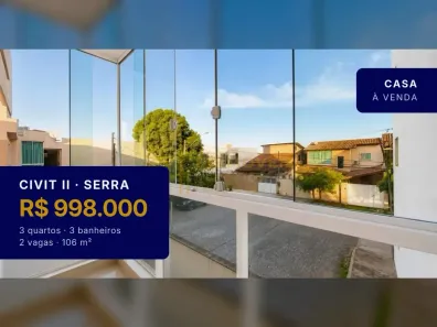Casa com 3 Quartos à venda, 106m² no Civit II, Serra