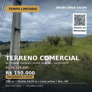 Lote/Terreno à venda, 250m² no Gleba Simon Frazer, Londrina