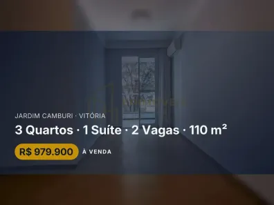 Apartamento com 3 Quartos à venda, 110m² no Jardim Camburi, Vitória