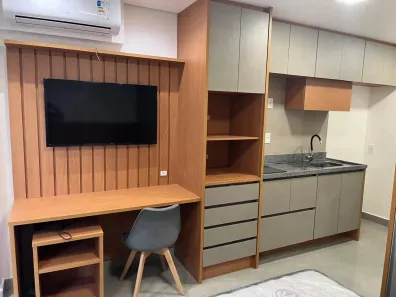 Apartamento com 1 Quarto para alugar, 25m² no Vila São Francisco (Zona Sul), São Paulo
