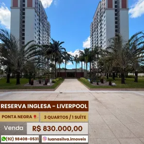 Apartamento com 3 Quartos à venda, 90m² no Ponta Negra, Manaus