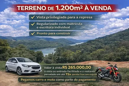 Lote/Terreno à venda, 1200m² no Centro, Guararema